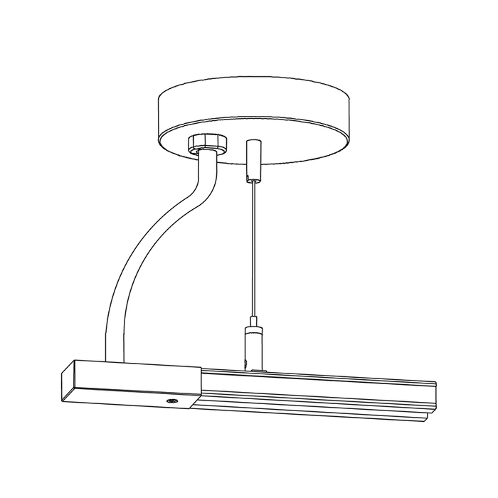 Juno T598 48" Rigid Ceiling One-Circuit Cable/Feed Suspension Kit