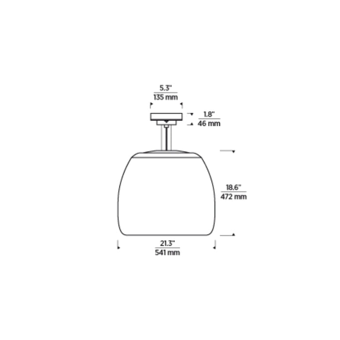 Tech 700TDKRMPL Karam Large 1-lt 21" Pendant