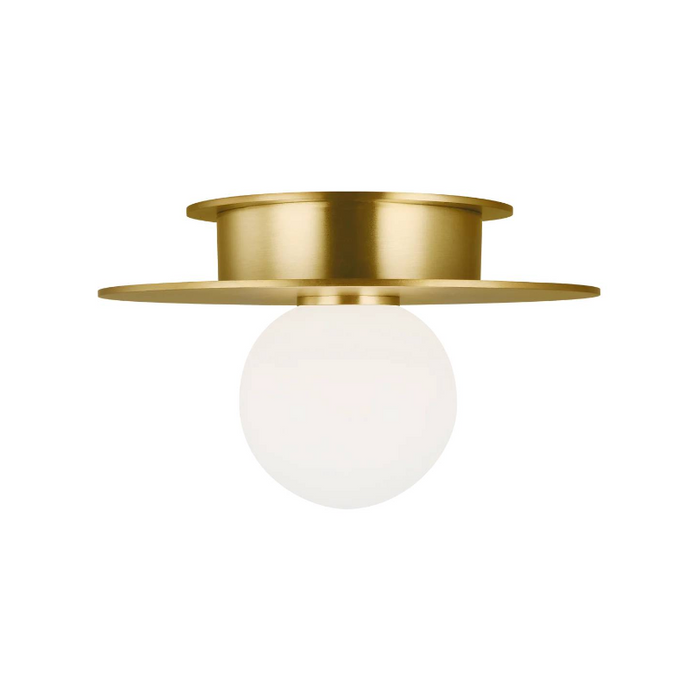 Visual Comfort KF1001 Nodes 1-lt 8" Flush Mount - Burnished Brass