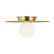 Visual Comfort KF1011 Nodes 1-lt 14" Flush Mount - Burnished Brass