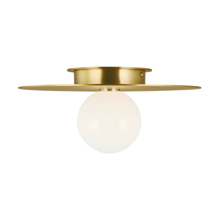 Visual Comfort KF1011 Nodes 1-lt 14" Flush Mount - Burnished Brass