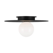 Visual Comfort KF1011 Nodes 1-lt 14" Flush Mount - Midnight Black