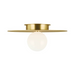 Visual Comfort KF1021 Nodes 1-lt 18" Flush Mount - Burnished Brass