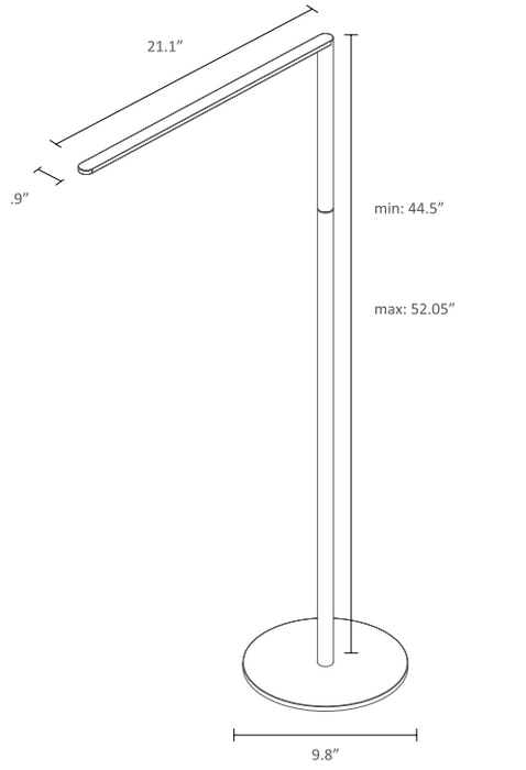 Lady7 LED Floor Lamp by Koncept L7 SIL FLR Koncept LBC Lighting
