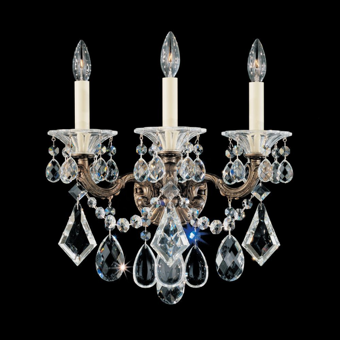 Schonbek 5002 La Scala 3 lt 17 Tall Wall Sconces 5002 48S Schonbek LBC Lighting