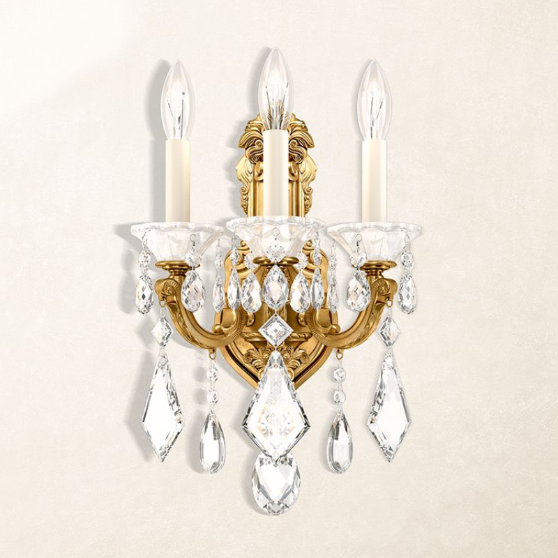 Schonbek 5071 La Scala 3-lt 17" Tall Wall Sconce