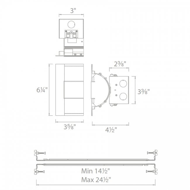 WAC LED-T Indirect Recessed Channel -  Power Feed