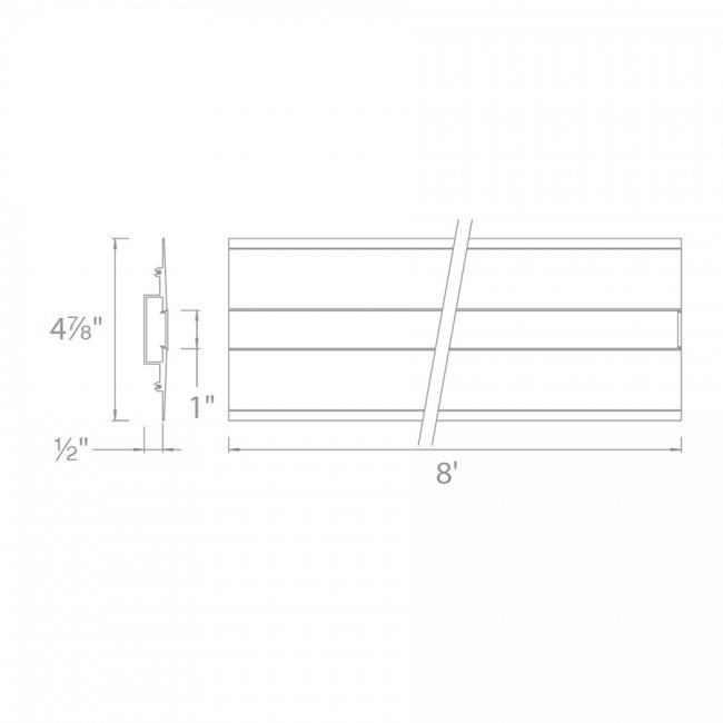 WAC LED-T-RCH1 8-ft Symmetrical Recessed Linear Channel