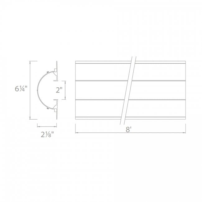 WAC LED-T-RCH3 8-ft Indirect Recessed Channel - Linear Channel