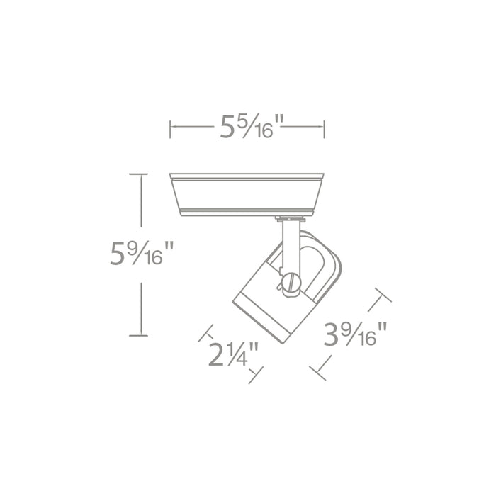 WAC H-LED160 Precision 14W LED Track Head, H Track