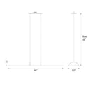 dweLED PD-51148 Line 48" LED Chandelier
