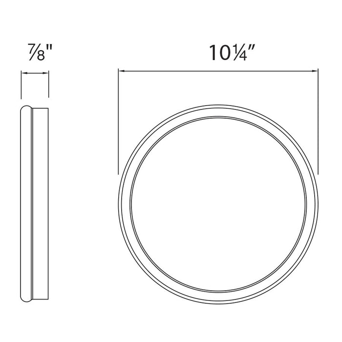 dweLED FM-4610 Geos 10" LED Ceiling Flush Mount