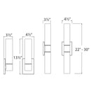 dweLED WS-7230 Elementum 30" LED Bathroom Sconce
