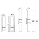 dweLED WS-7213 Elementum 13" Tall LED Bathroom Sconce