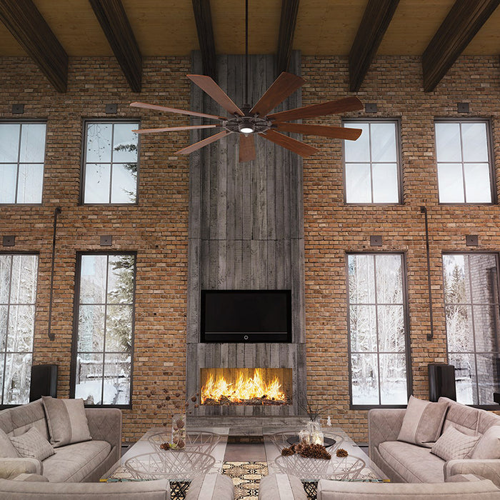 Kichler 300285 Gentry XL 85" Outdoor Ceiling Fan with LED Light Kit