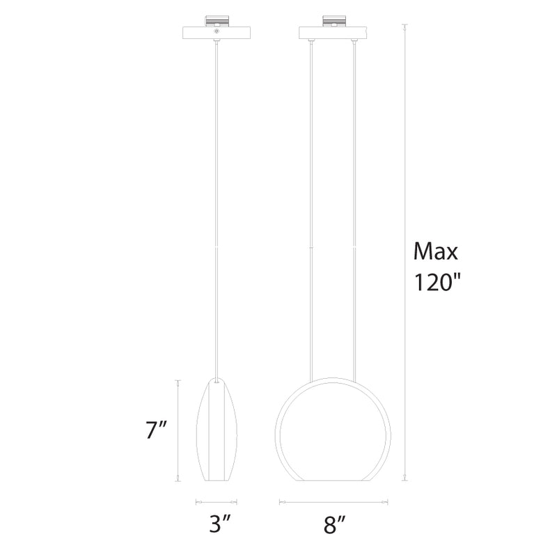 dweLED PD-52008 Lolli 8" LED Pendant