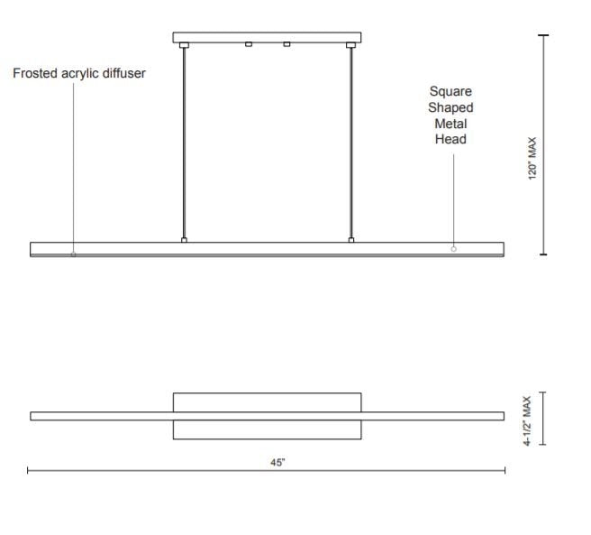 Kuzco LP10345 LED Linear Pendant