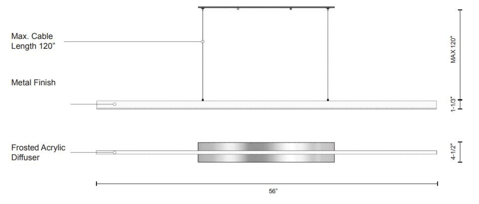 Kuzco LP10356 Vega LED Linear Pendant