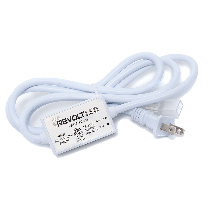 Core LSH50N-PCA-60 5ft Power Cord Adaptor for LSH-50 LED Tape Light