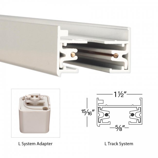 WAC L System 4-ft Single Circuit Track System