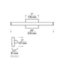 Tech 700BCLUFR24 Lufe Round 1-lt 24" LED Bath Light