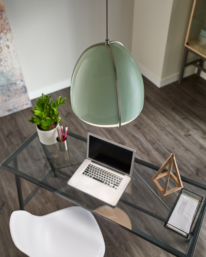 Visual Comfort 700TDPRVP Paravo 15" LED Line Voltage Pendant