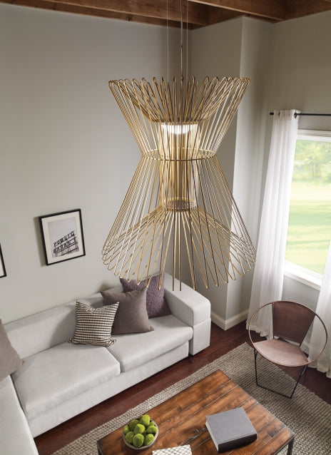 Visual Comfort 700TDSYRGP Syrma Grande 37" LED Line Voltage Pendant