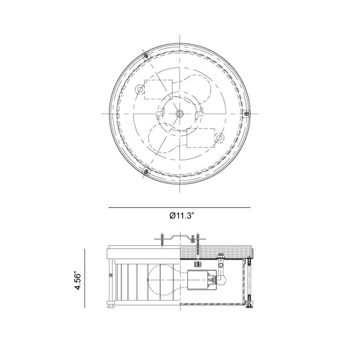 Matteo M14902 Caisse Claire 1-lt 11" Flush Mount