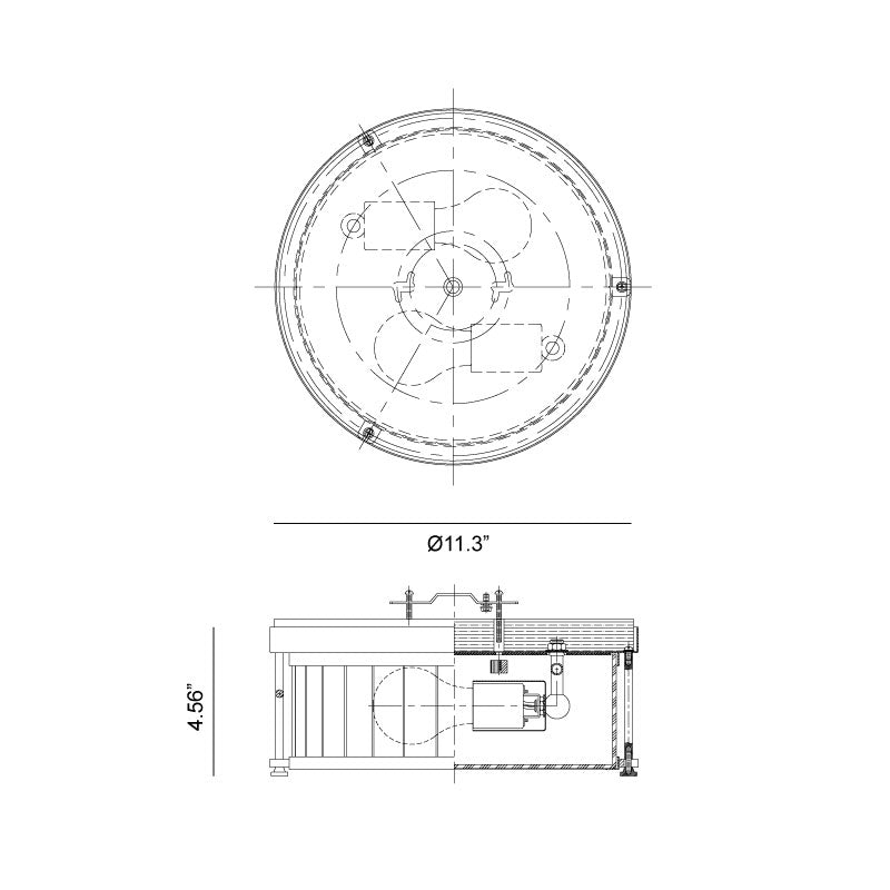 Matteo M14902 Caisse Claire 1-lt 11" Flush Mount