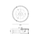 Matteo M14903 Caisse Claire 3-lt 15" Flush Mount