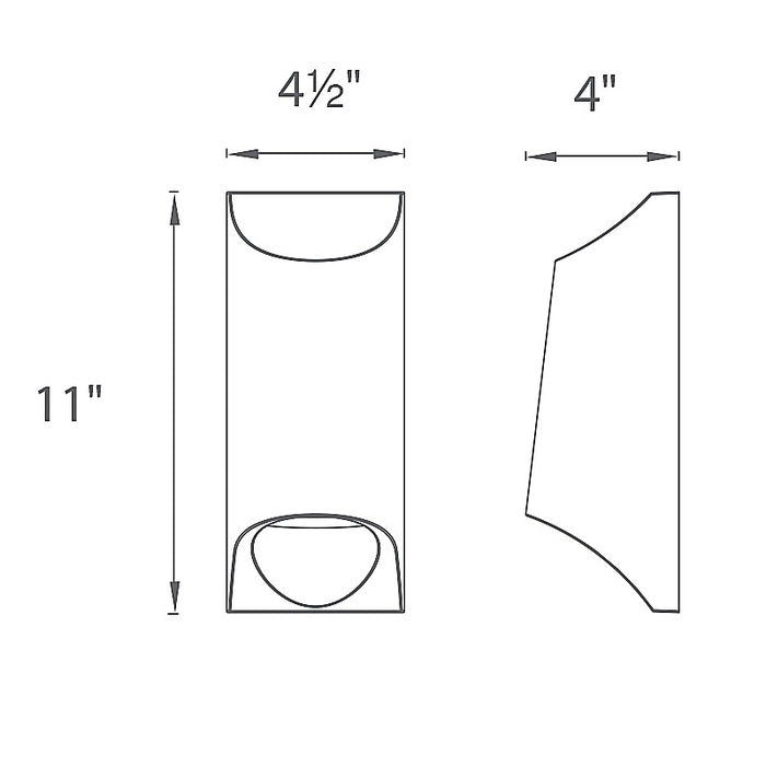 Modern Forms WS-W70612 1-lt Mega LED Outdoor Wall Sconce