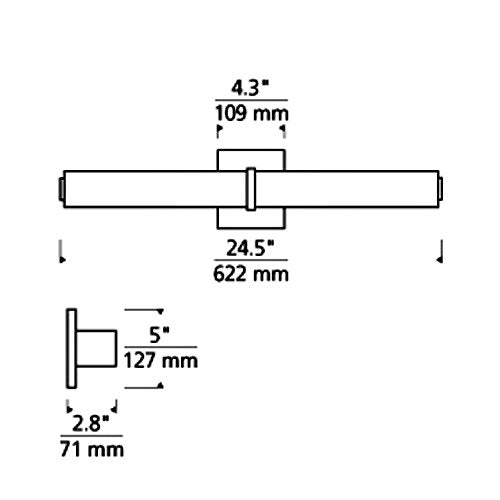 Tech 700BCMLN24 Milan 25" LED Bath Light