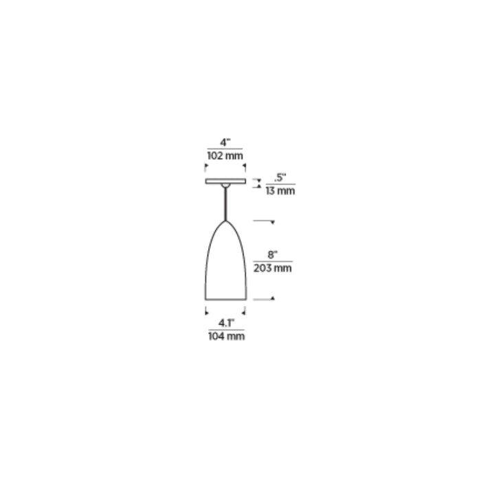 Tech Mini Signal 1-lt 4" Pendant