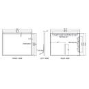 Paris Mirror Galaxy 48 x 36 Rectangle LED Illuminated Mirror, RGBW