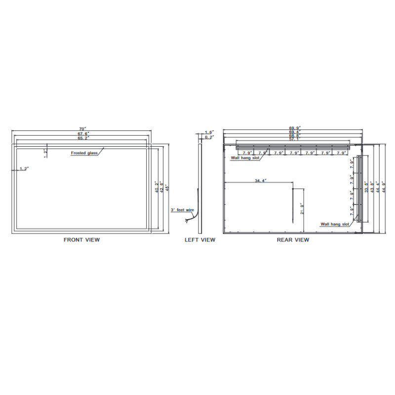 Paris Mirror Harmony 70 x 45 Rectangle LED Illuminated Mirror, RGBW