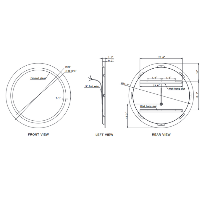 Paris Mirror Harmony Round 36 x 36 Round LED Illuminated Mirror, RGBW