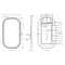 Paris Mirror Chic 28 x 48 Oval LED Illuminated Mirror, RGBW