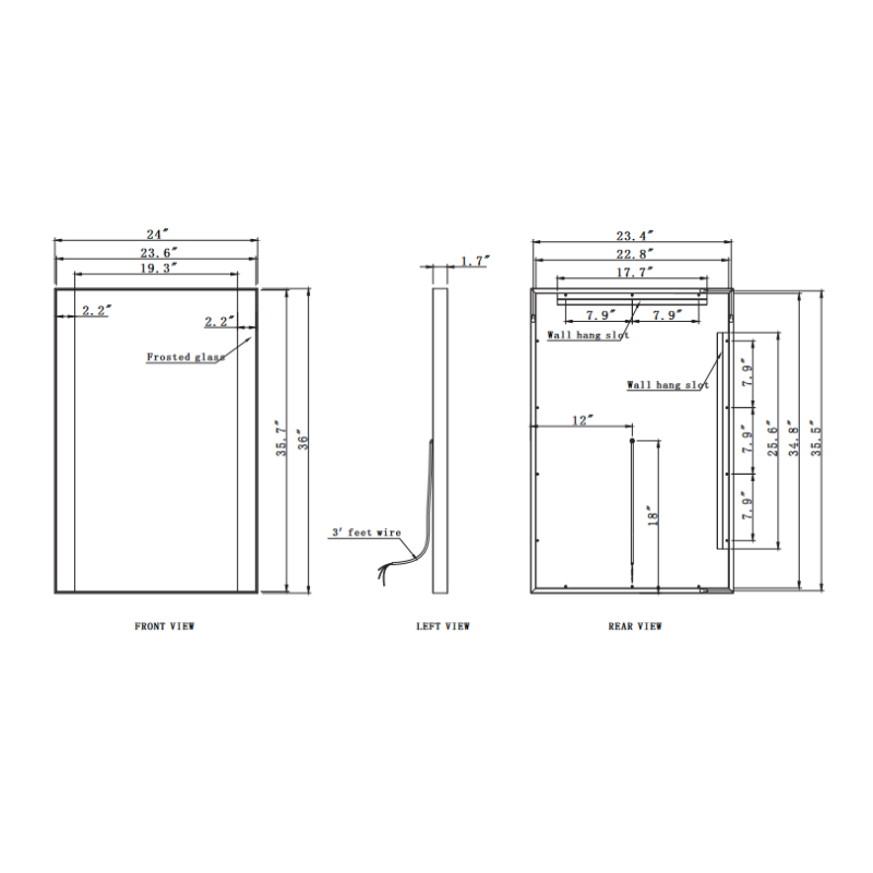 Paris Mirror Galaxy II 48 x 36 Rectangle LED Illuminated Mirror, CCT Selectable
