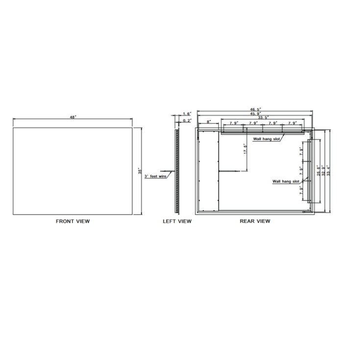 Paris Mirror Original 48 x 35 Rectangle LED Backlit Mirror, RGBW