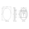 Paris Mirror Original Oval 24 x 36 Oval LED Backlit Mirror