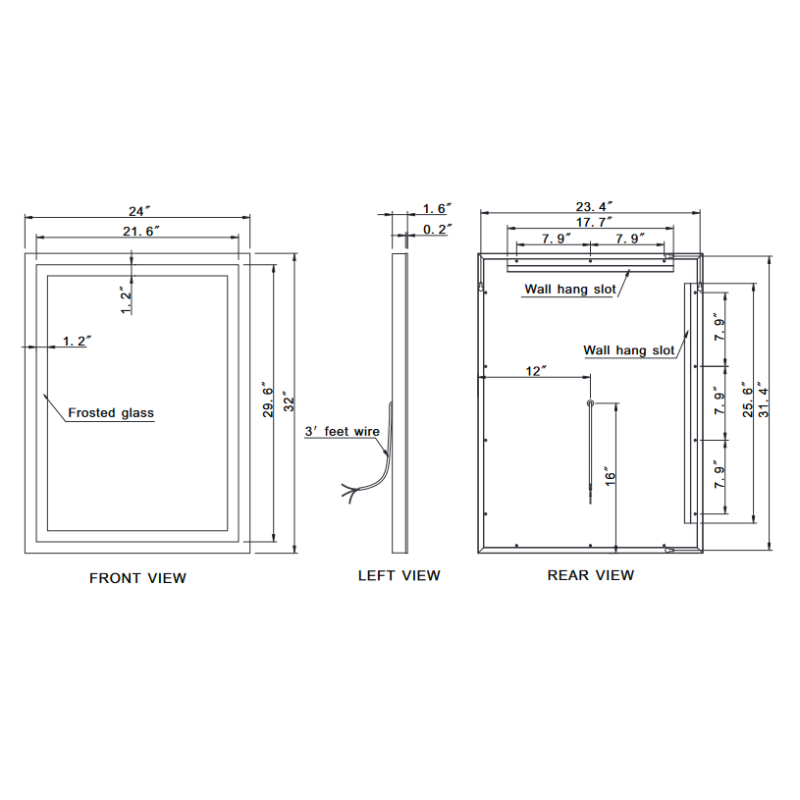 Paris Mirror Harmony 24 x 32 Rectangle LED Illuminated Mirror, RGBW