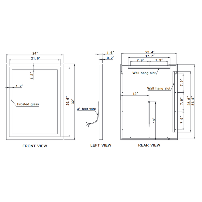 Paris Mirror Harmony 24 x 32 Rectangle LED Illuminated Mirror, RGBW