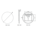 Paris Mirror Original Round 32 x 32 Round LED Backlit Mirror, RGBW
