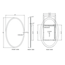 Paris Mirror Oval 30 x 48 Oval LED Illuminated Mirror, RGBW