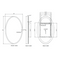 Paris Mirror Oval 30 x 48 Oval LED Illuminated Mirror, RGBW