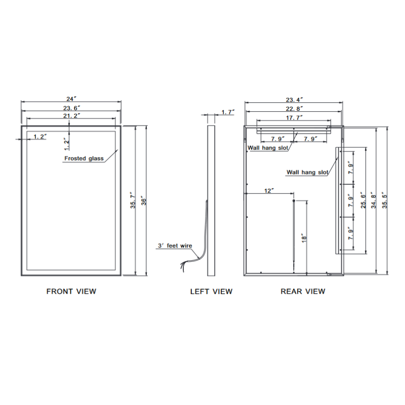 Paris Mirror Galaxy 24 x 36 Rectangle LED Illuminated Mirror, RGBW