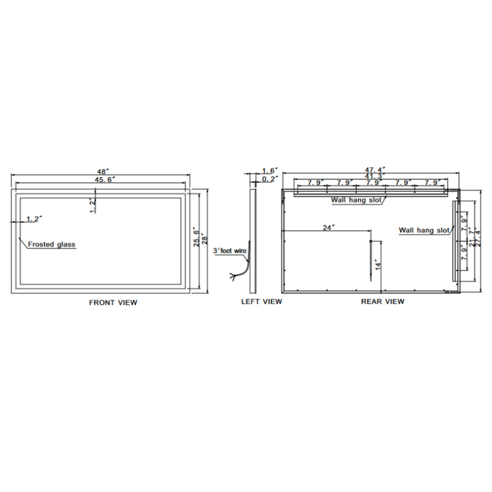 Paris Mirror Harmony 48 x 28 Rectangle LED Illuminated Mirror, RGBW