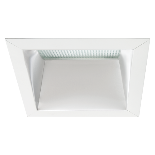 Maxilume HH6SQ-LED 6" Square Recessed with MOS-6607 Lensed Wall Wash Trim - 2000 Lumens