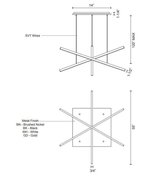 Kuzco MP10303 Vega LED Multi-Light Pendant