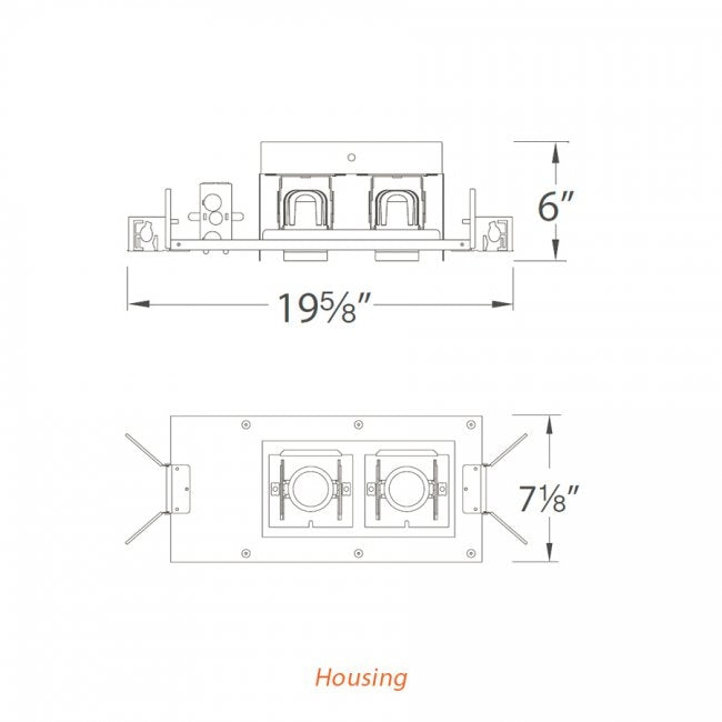 WAC MT4LD211 2-lt LED Precision Multiples Spot Housing